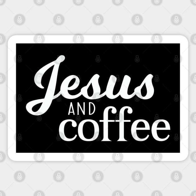 Jesus and Coffee Sticker by machmigo